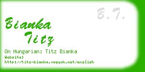 bianka titz business card